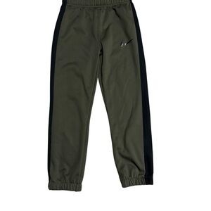 Nike Olive Green and Black Kids Track Joggers Boys Size 7
